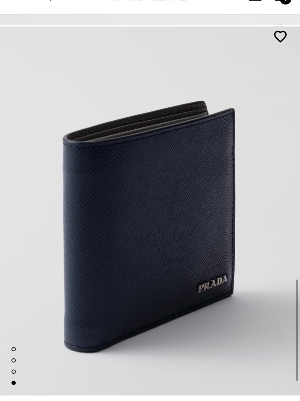 Prada men’s Saffiano leather wallet w/coin purse - Picture 1 of 10